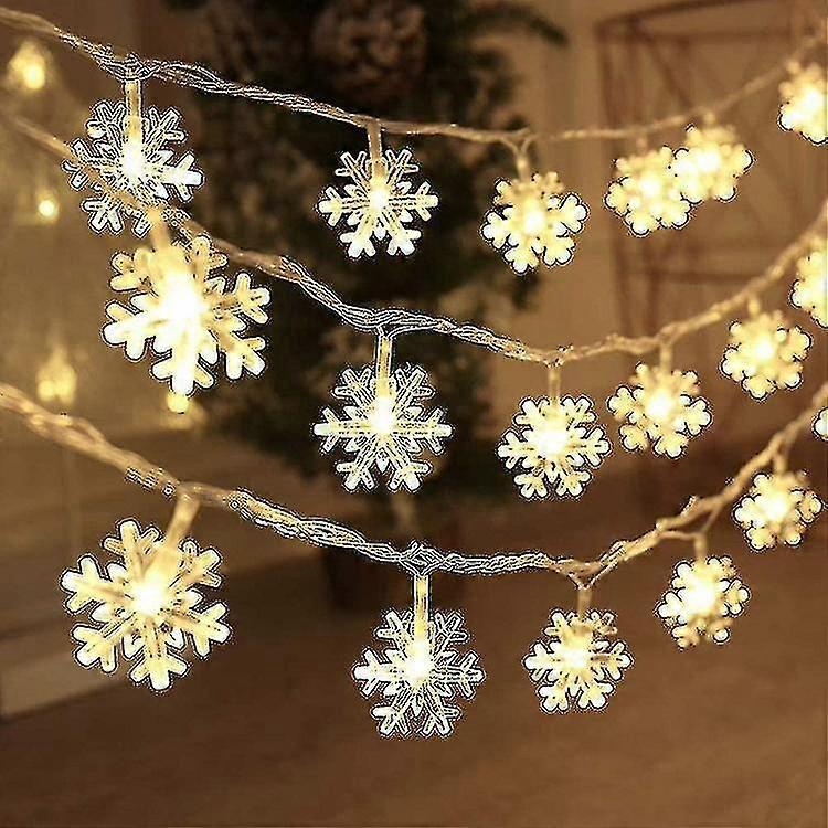 Christmas Lights, Snowflake String Lights, Fairy Tale Lights, Battery-powered