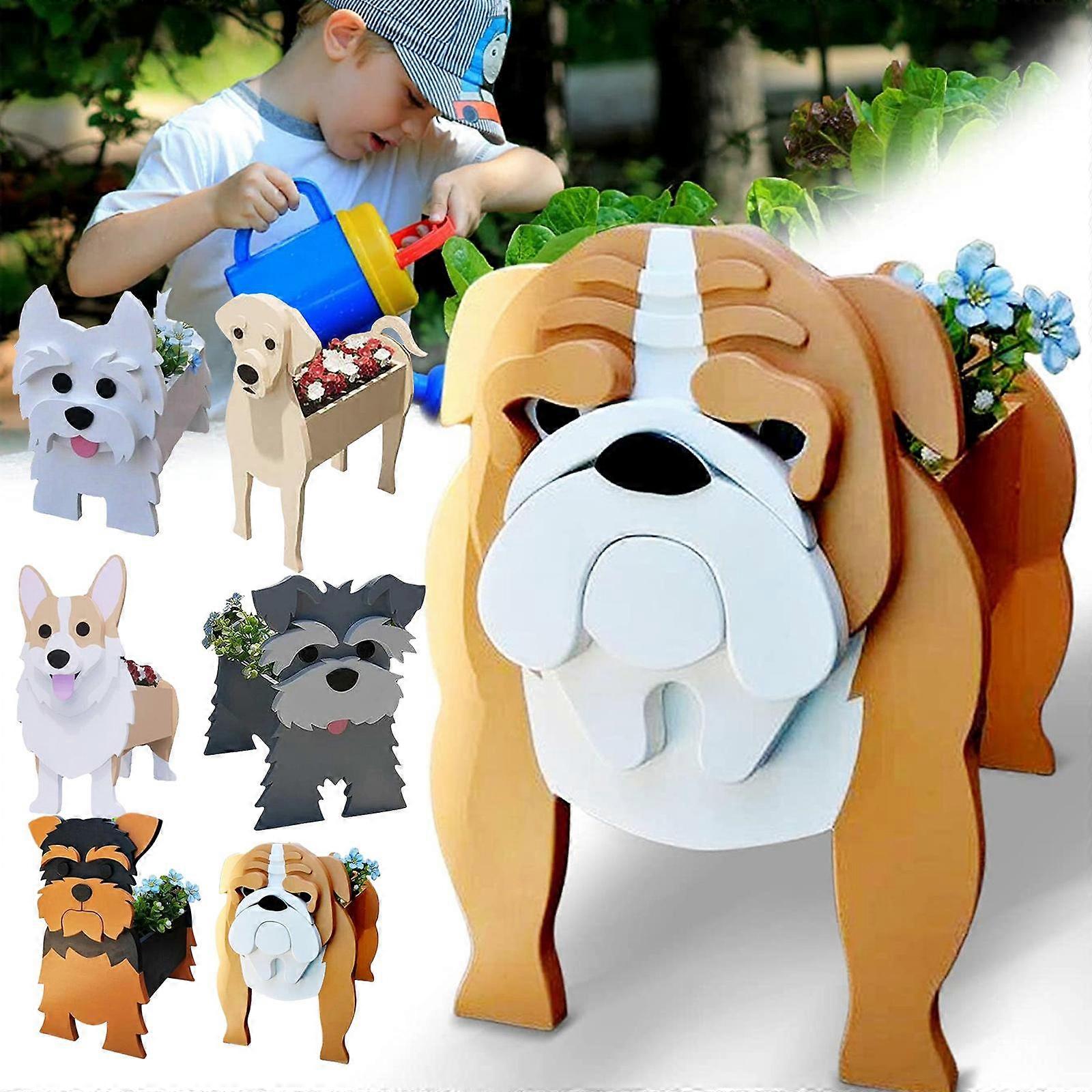 Garden Dog Planter For Outdoor Plants Cute Dog Animal Plant Pots ... - Small Pet Cage Decoration Ideas With Adjoyser Cartun Rise Plants
