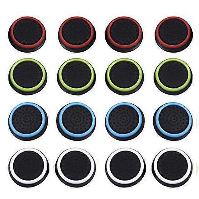 16Pcs Thumb Stick Grip Caps Non-slip Silicone Analog Joystick Thumbstick for PS3 PS4 PS5 Xbox 360 Xbox One Game Controller
