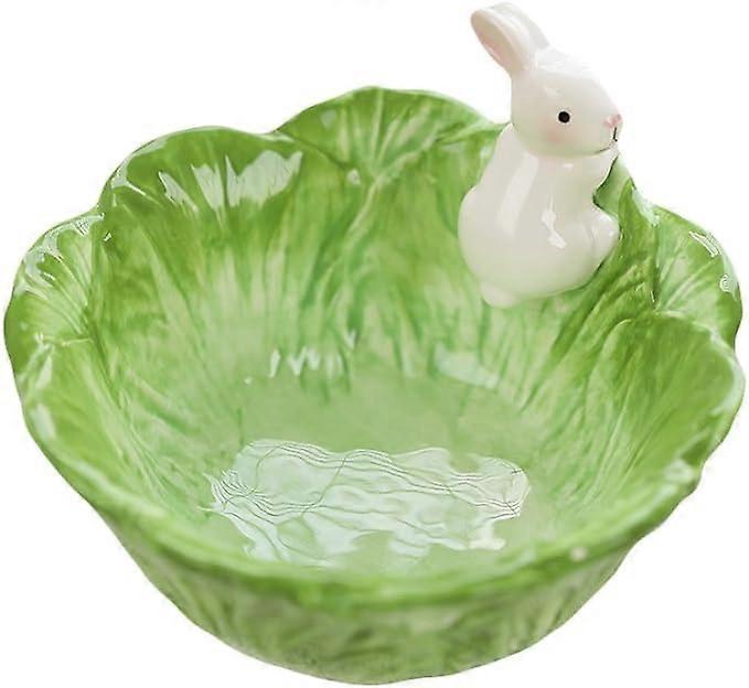 Cute Cartoon Cabbage with Rabbit Shaped Ceramic Bowls Rice Bowls/ Salad Bowls/ Soup Bowls/ Saucer