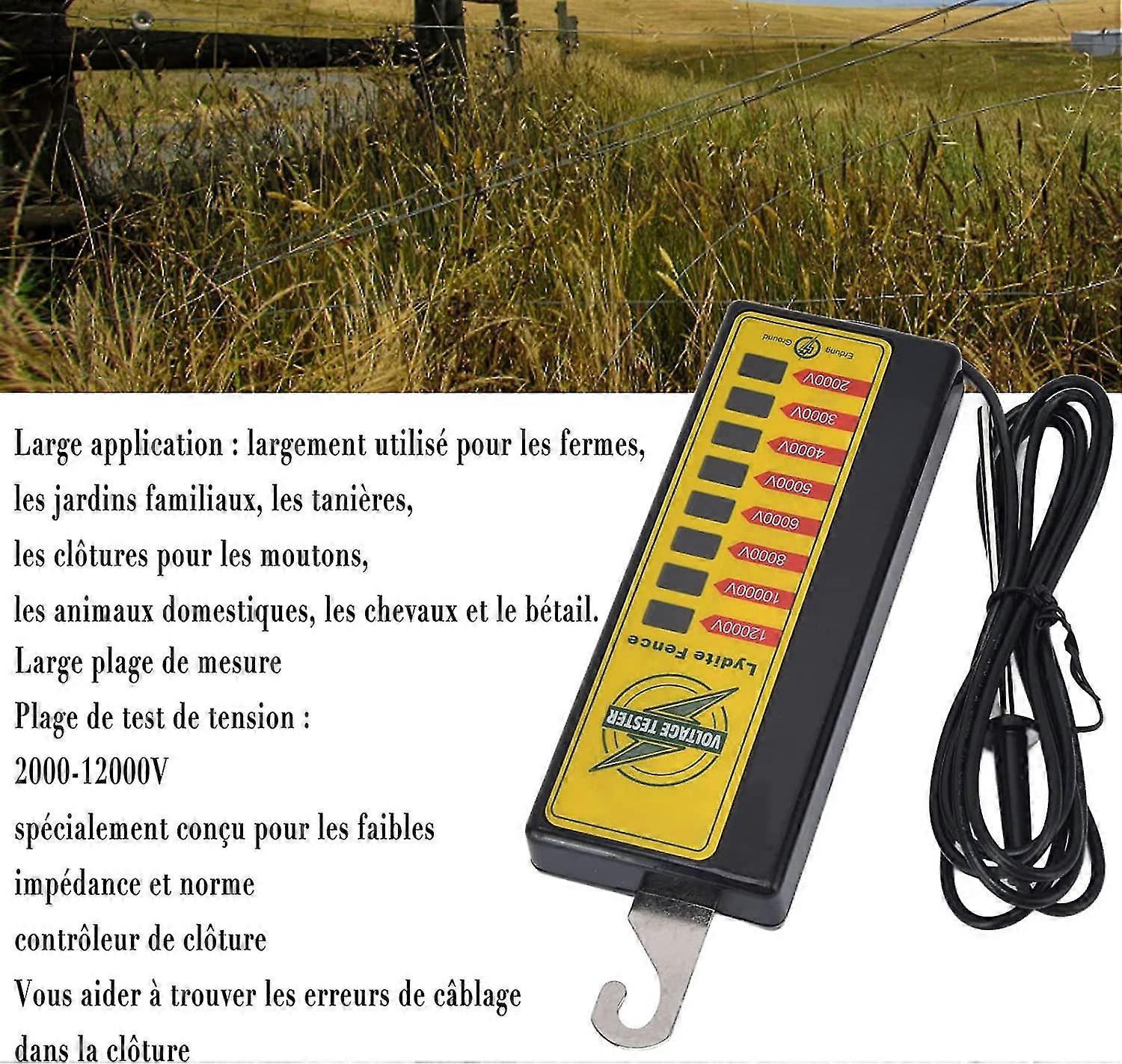 Voltage Tester,fence Tester,12kv Electric Fence Fault Detector,farm Equipment,portable Electric 8 Lights,fence Fault Detector,tool Voltage Meter