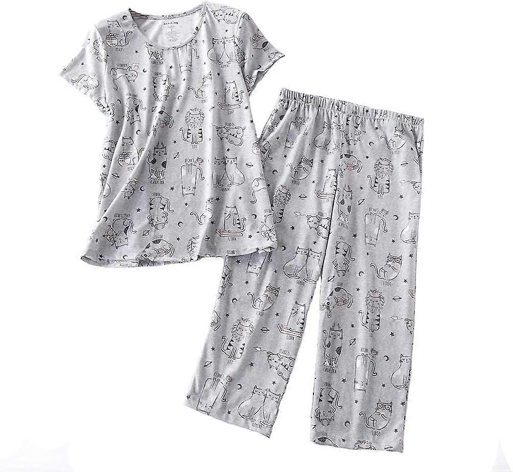 (nový vzor) Top pyžamo femme avec ensemble pyžamo Capri