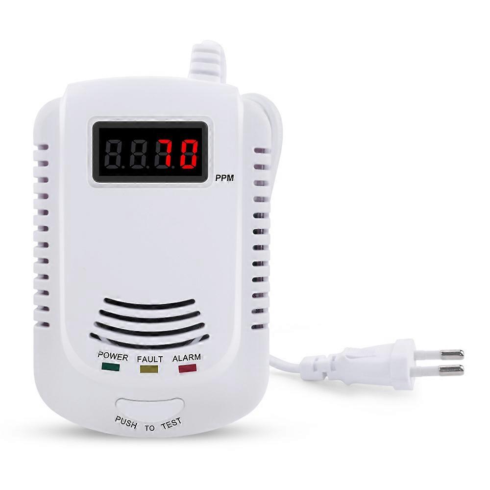 Gas Leak Detector Analyzer Carbon Monoxide Sensor LCD Digital Displayer Natural Gas 2 in 1 Alarm Sy