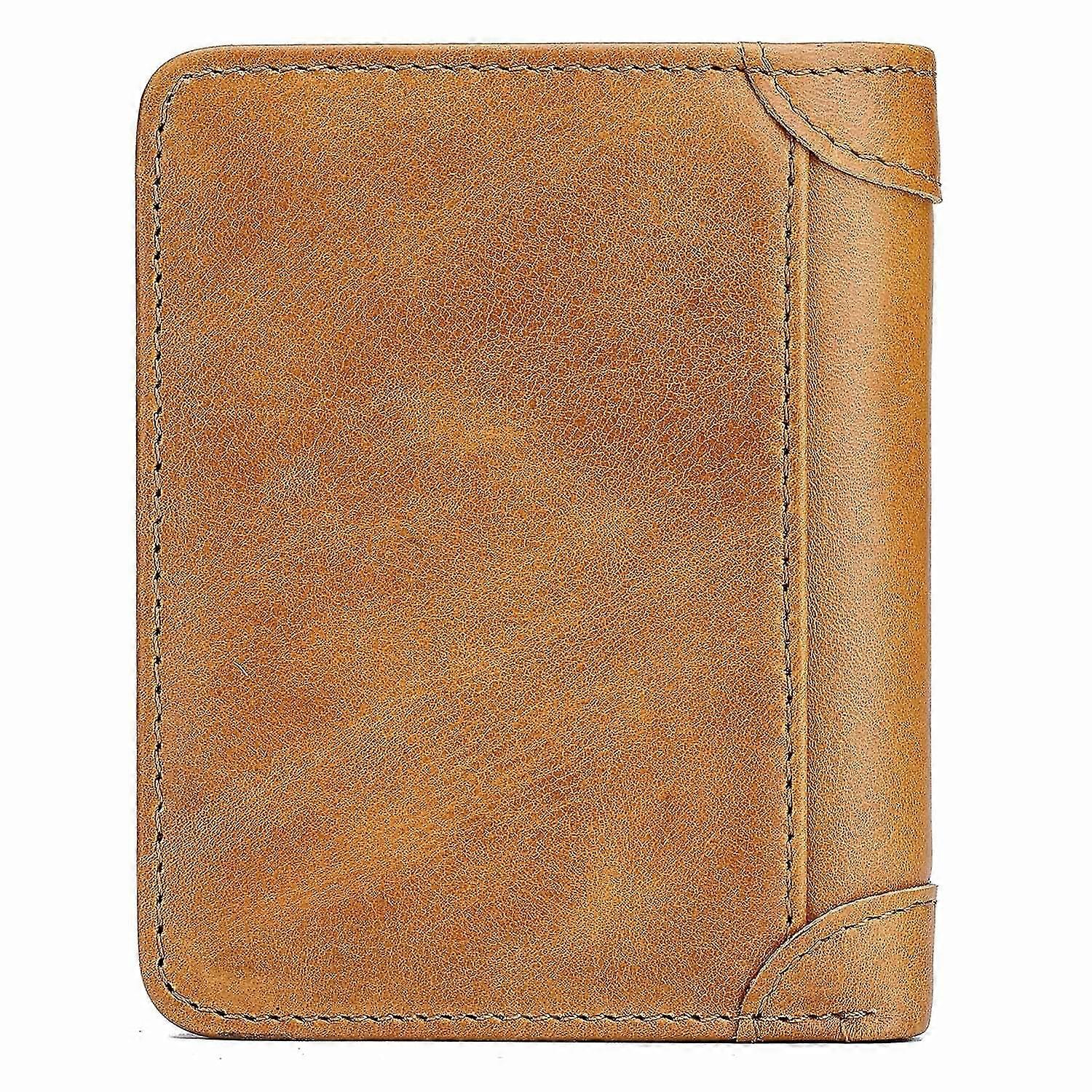 Causal Style Top-layer Cowhide Leather Wallet Folding Design Multiple Card Slots Coin Bag
