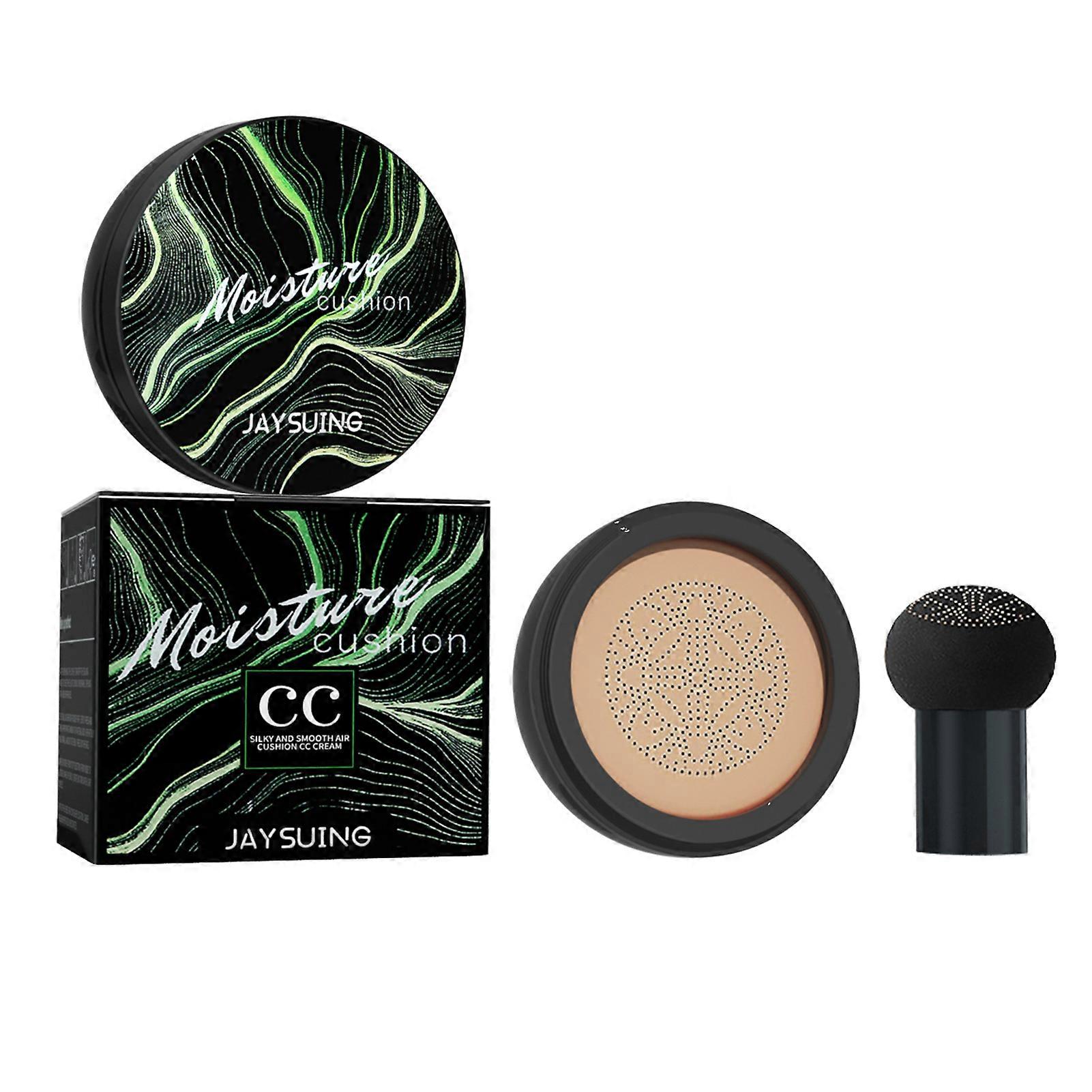 Moisturizing Foundation-Cream with Puff Lasting Base Makeup Cream for Face Makeup