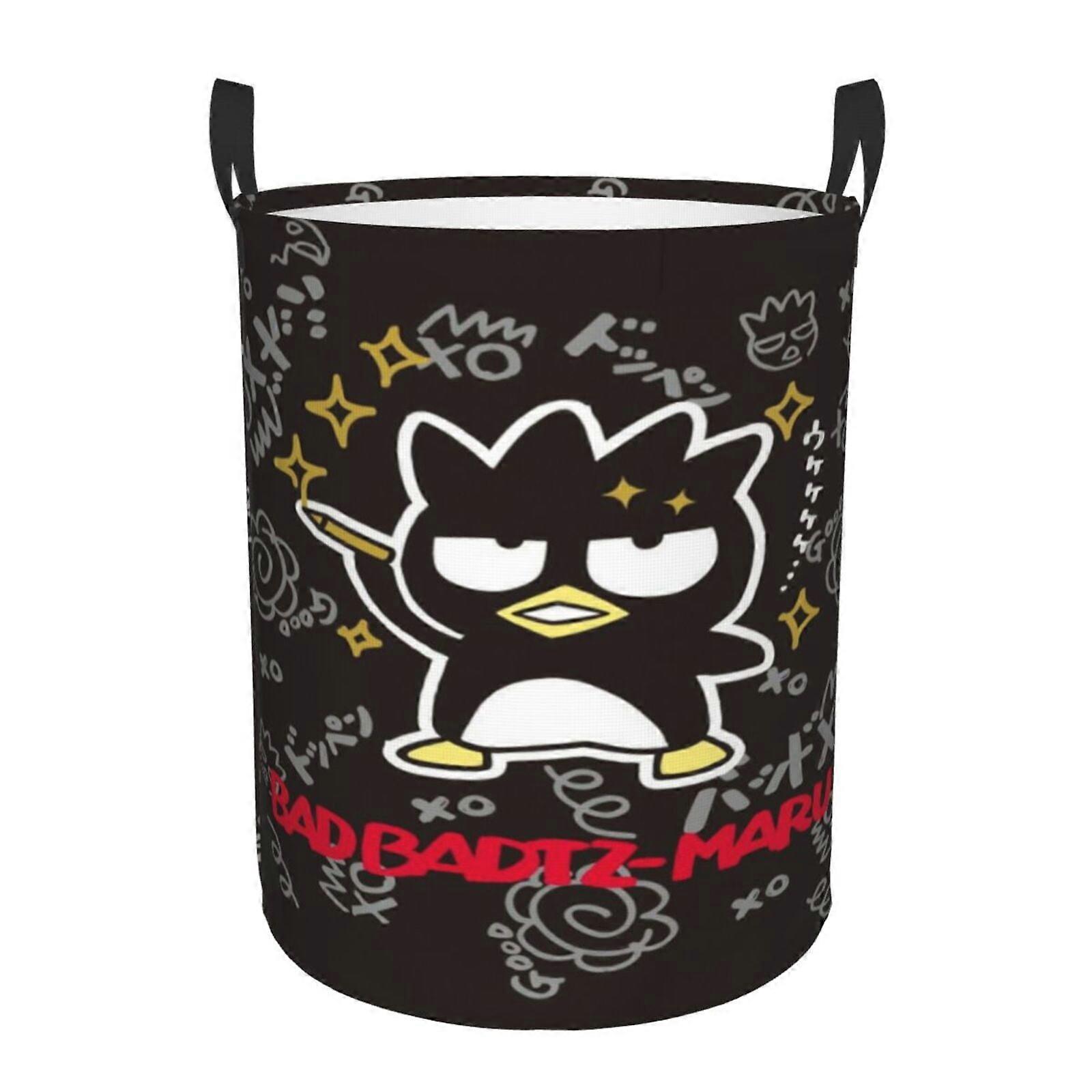 Badtz Maru 3d Graphic Φλόγα Καλάθι πλυντηρίου Φωτιά Φωτιά Φωτιά Ρούχα Παρεμπόδιση Αποθήκευσης Με Λαβή-SYS27816