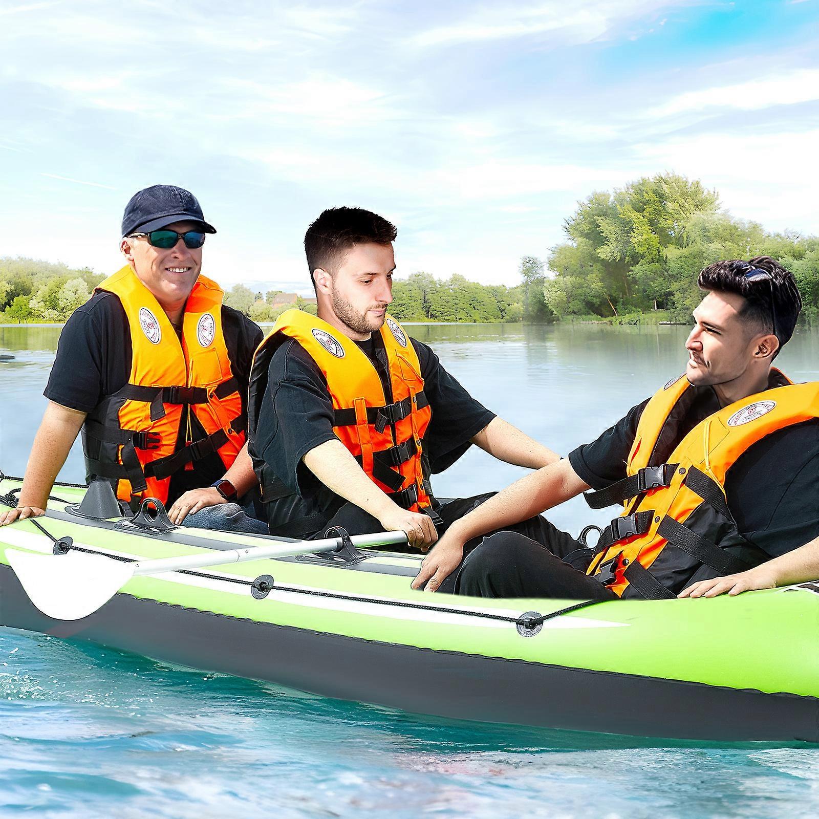 Inflatable Boat,Strong PVC Portable Boat Raft Kayak, High-Output Pump ...