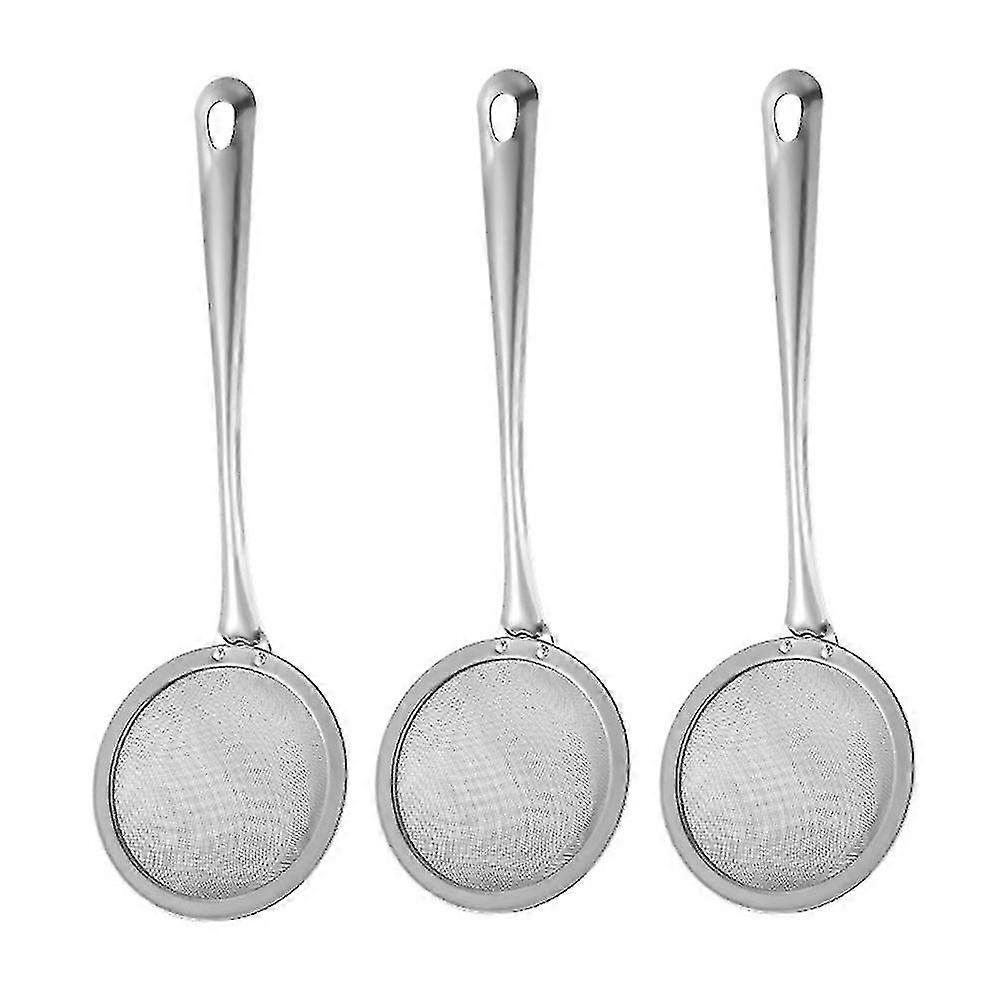Fine Mesh Strainer Set Stainless Steel Metal Flat Cooking