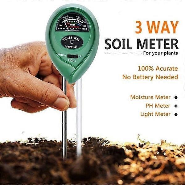 3-in-1 Soil Moisture Light Humidity pH Meter