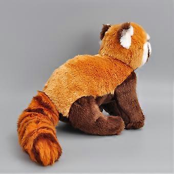 Peluche Panda Rosso 23 Cm - Giocattolo Morbido In Pelo Di Coniglio, Per Bambini E Ragazze, Regalo Di Compleanno