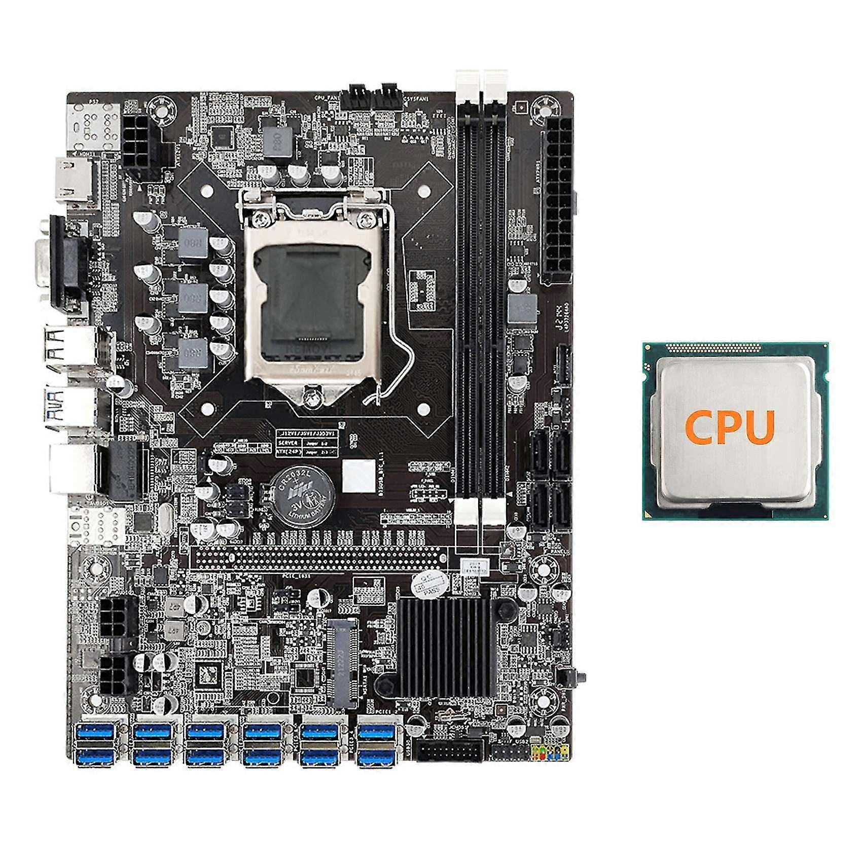 B75 ETH マイニング マザーボードと CPU LGA1155 12 PCIe から USB アダプタ msataサポート2xddr3 B75 Usb BTC