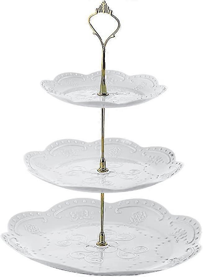 3-tier Dessert Stand Fruit Plate Candy Cupcake Serving Tray Fruit Candy Buffet Serving