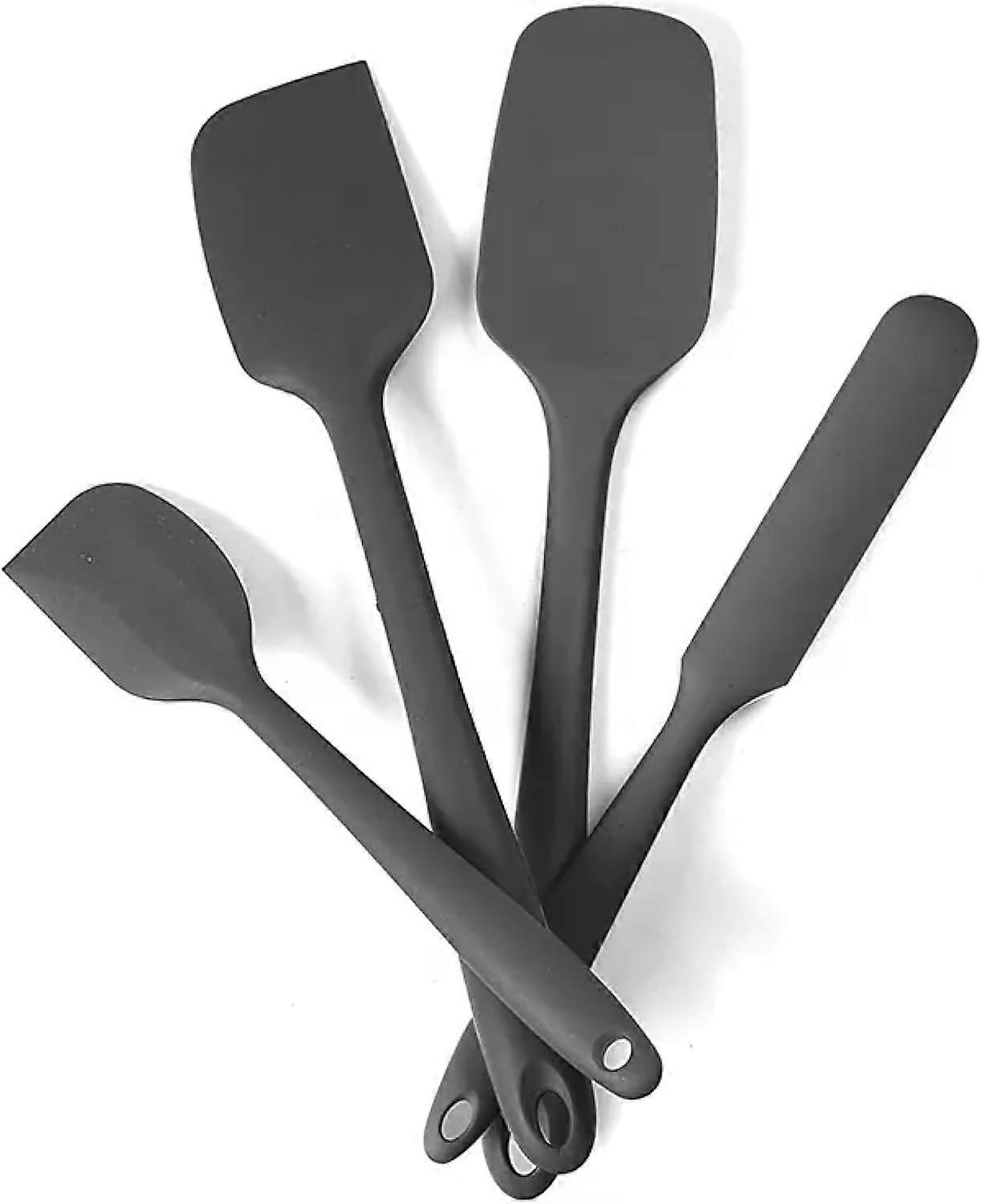 Silicone Spatula Set of 4 Pcs |  Heat-Resistant Non Stick Rubber Spatulas | Easy to Clean Spatulas Spoons Set