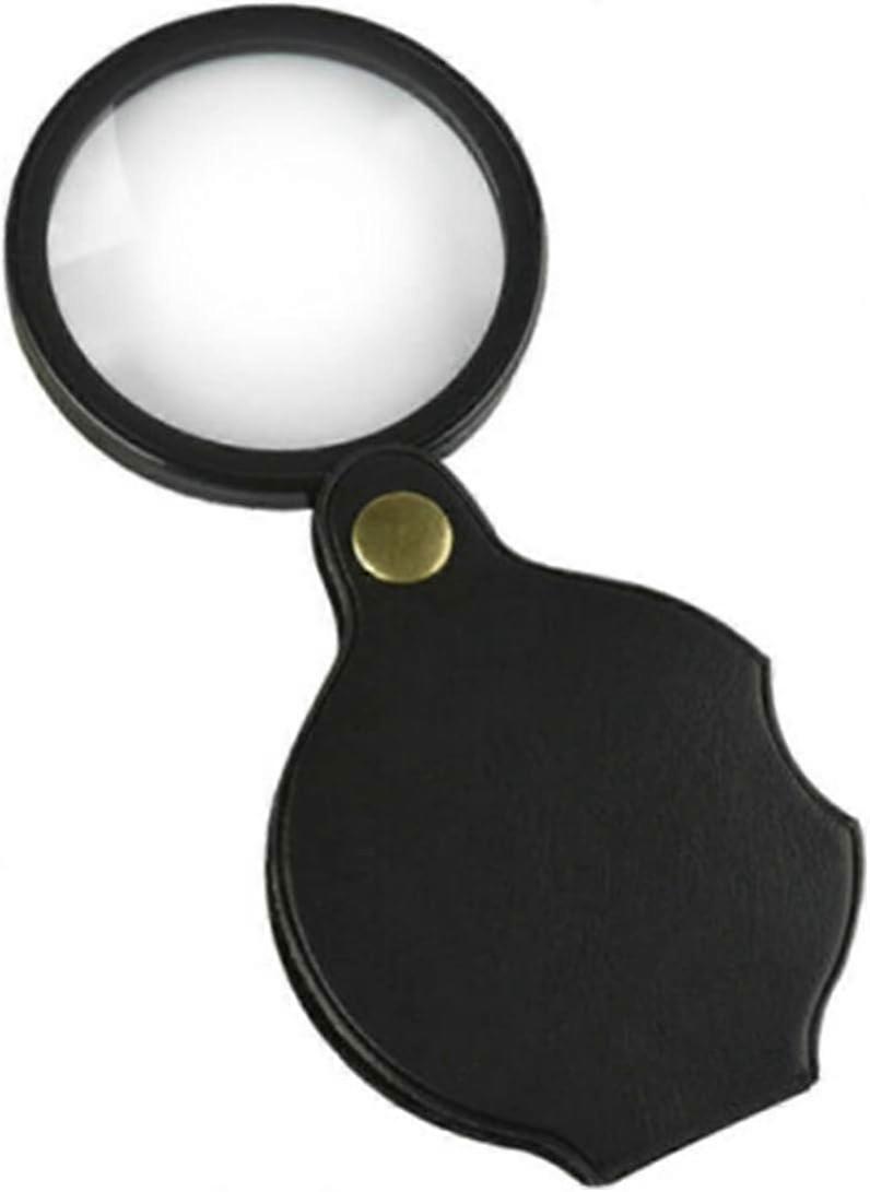 Pocket Magnifier, 70mm 10X Mini Folding Magnifying Glass with Rot