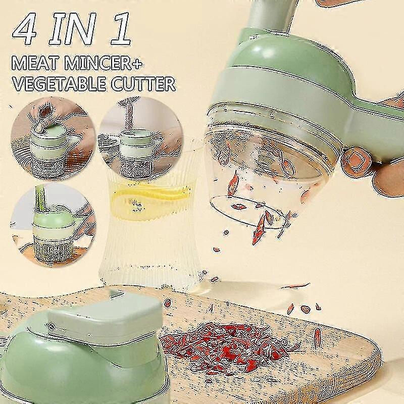 4 In 1 Handheld Electric Vegetable Cutter Set