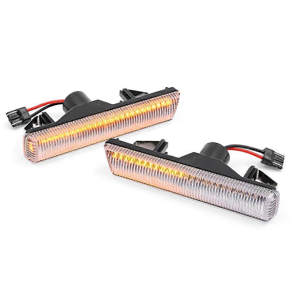 For BMW 3 Series E46 M3 7 Series E38 2001-2006 Smoked Dynamic Canbus LED Side Markers No Flicker Turn Signals Fender Blinkers
