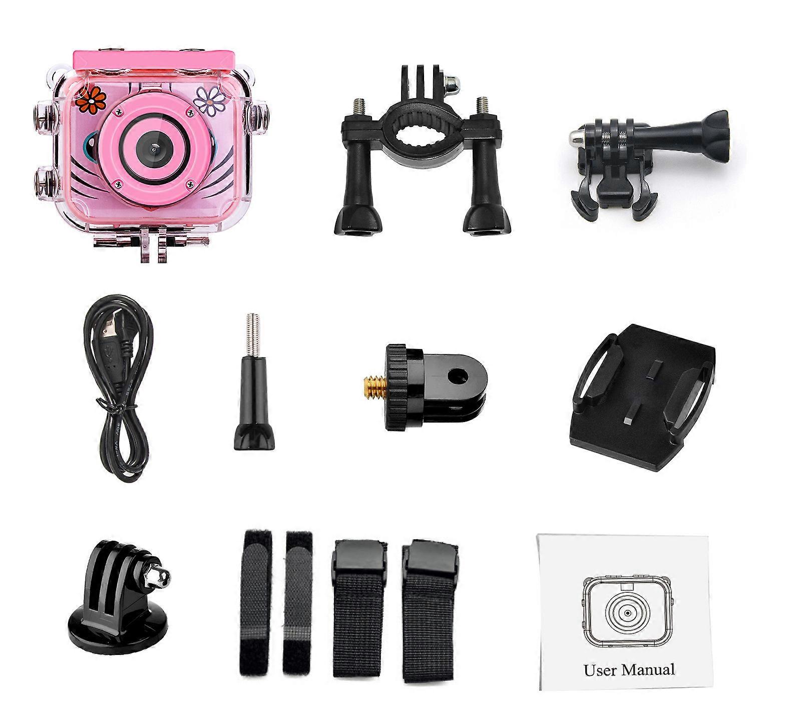 Pink Action Camera Toy Outdoor Camera Children's Camera