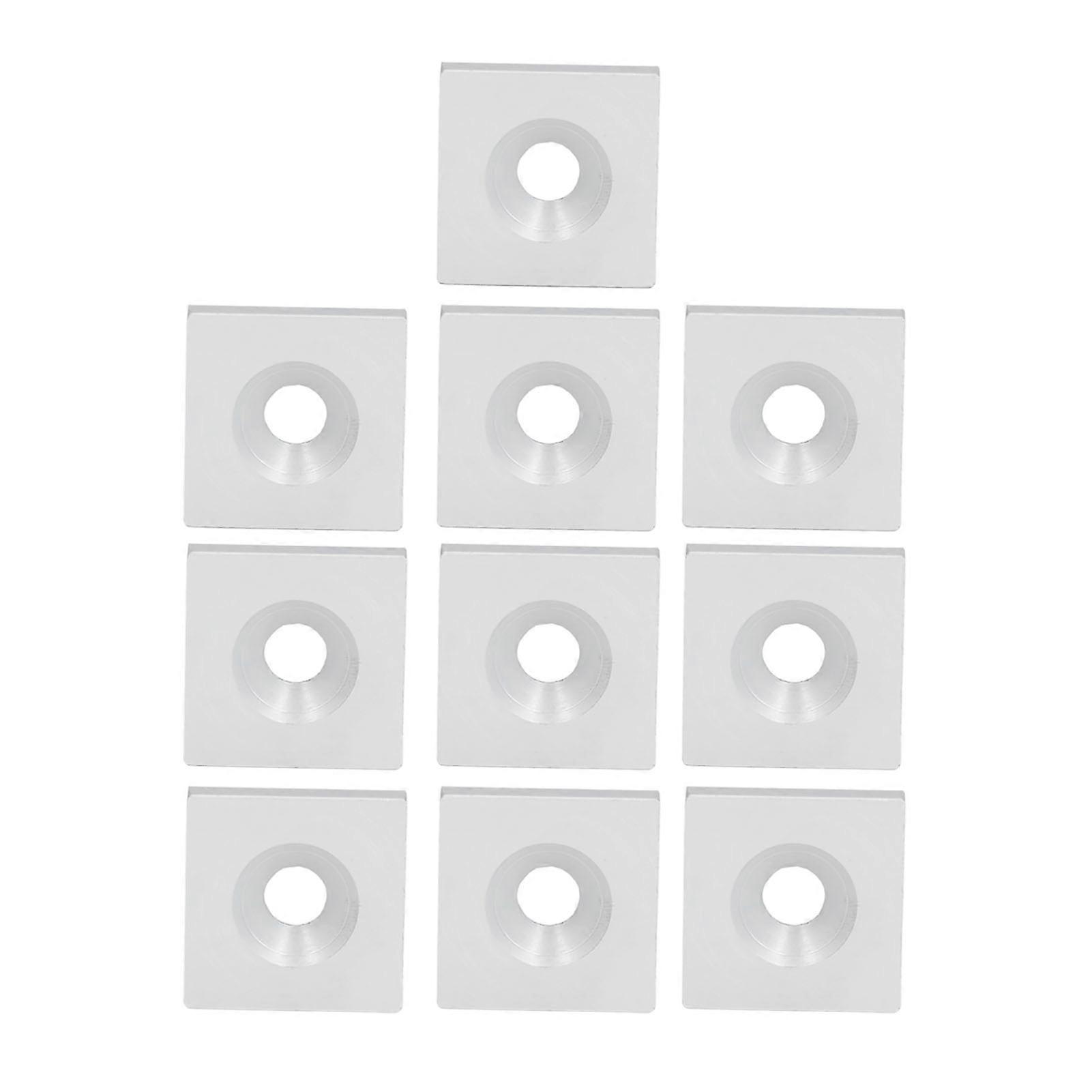 10 Pcs Profils Embouts Couvercle Système De Canal Ensemble D’accessoires En Alliage D’aluminium À Trou UniqueArgent