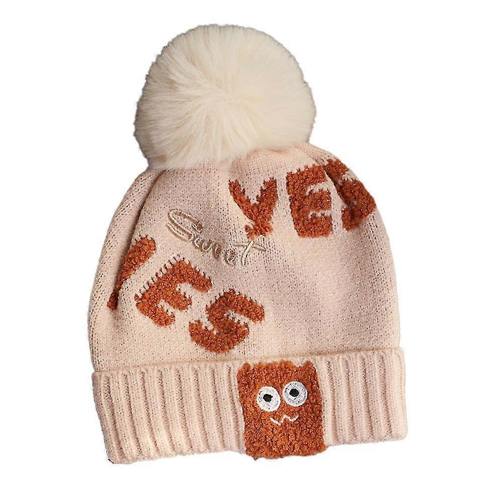 Winter Cable Knitted Pom Beanie Hat,kids Hat