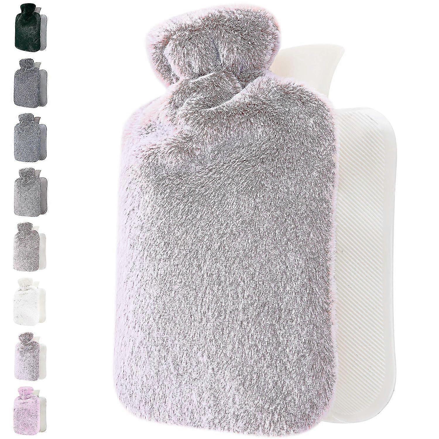 Thermos Rubber (1l) Hot Water Bottle With Soft Lid For Cramps, Pain Relief, Removable Hot Cold Pack Hot Bed Heater