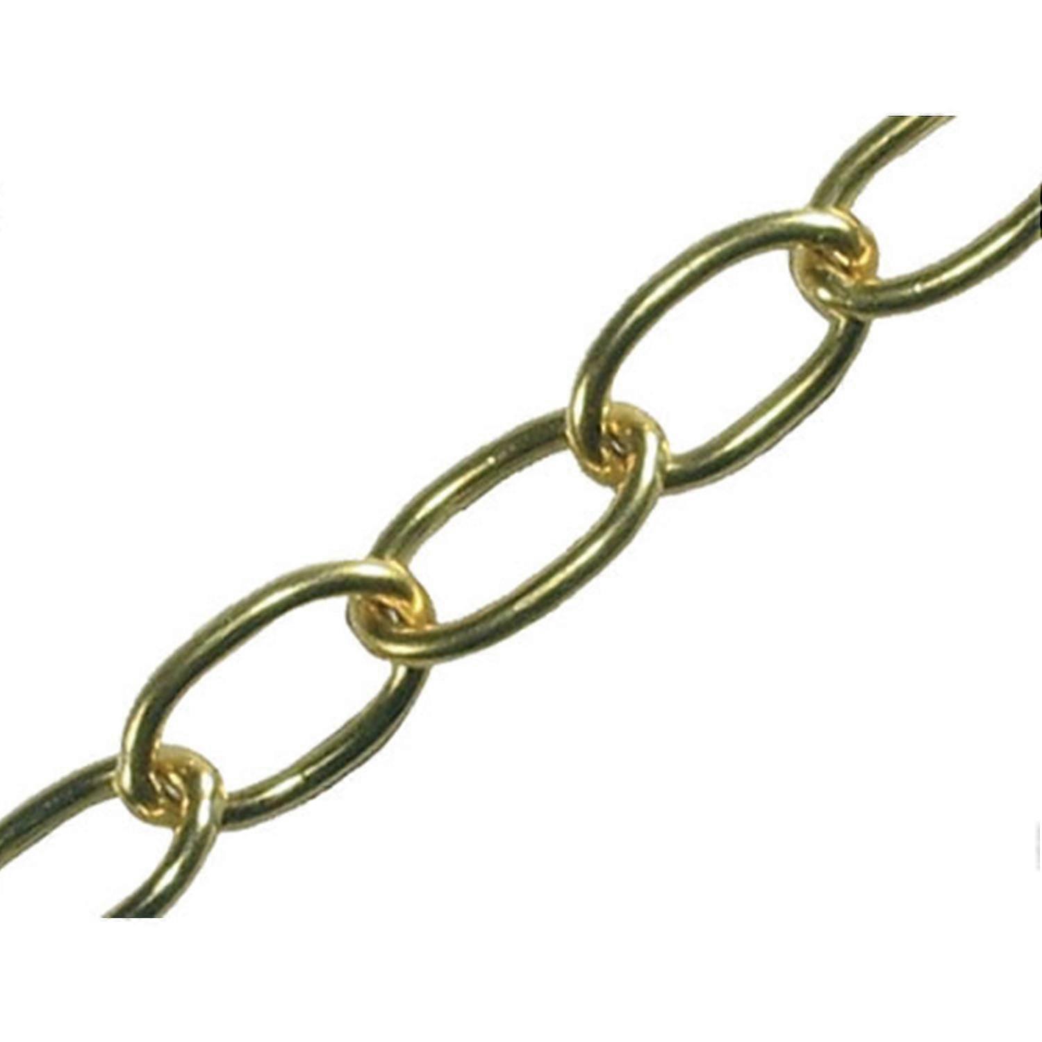 Oval Chain 2.3mm x 10m Polished Brass