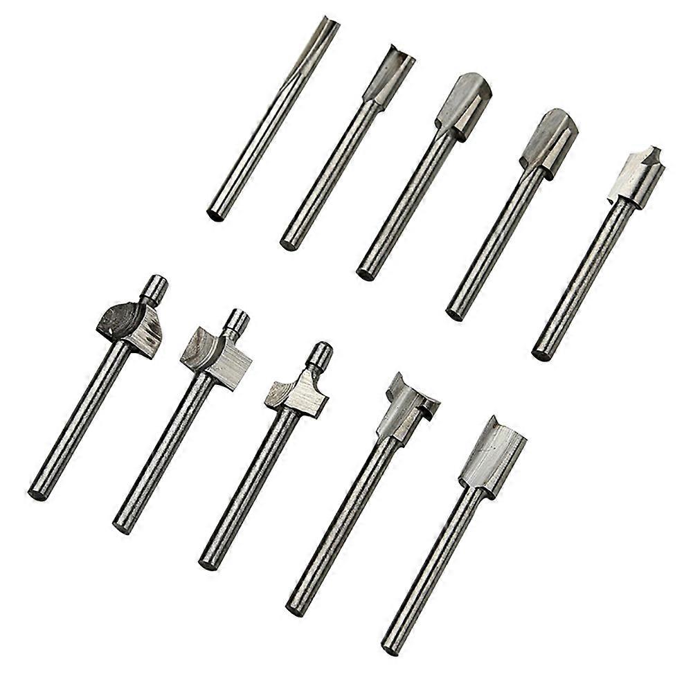 10stk træ router bits mini 1/8" skaft hss