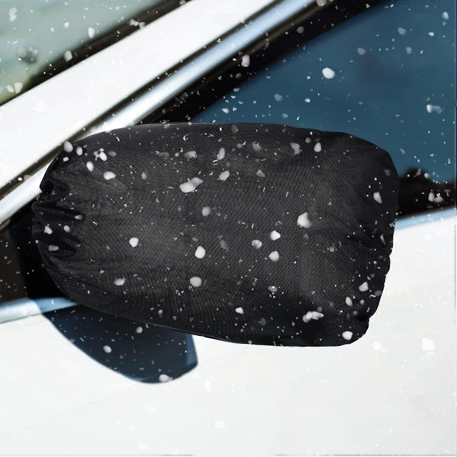 Side View Mirror Cover Auto Rearview Protection Cover Snow Ice Mirror Covers Exterior Rear View Accessories Universal Size for Cars Black