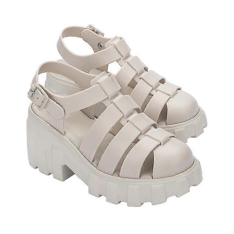 Melissa Bayan Ayakkabıları 2023 Yeni Melissa Bayan Yüksek Topuk Kalın Taban Baotou Jöle Ayakkabı Yetişkin Roma Plaj Ayakkabıları Bayan Sm139