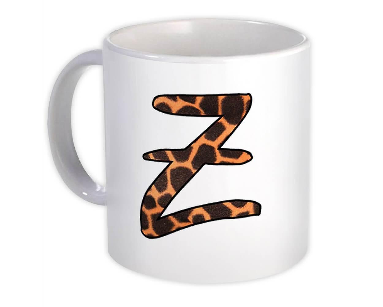Gift Mug: Monogram Letter Z Giraffe