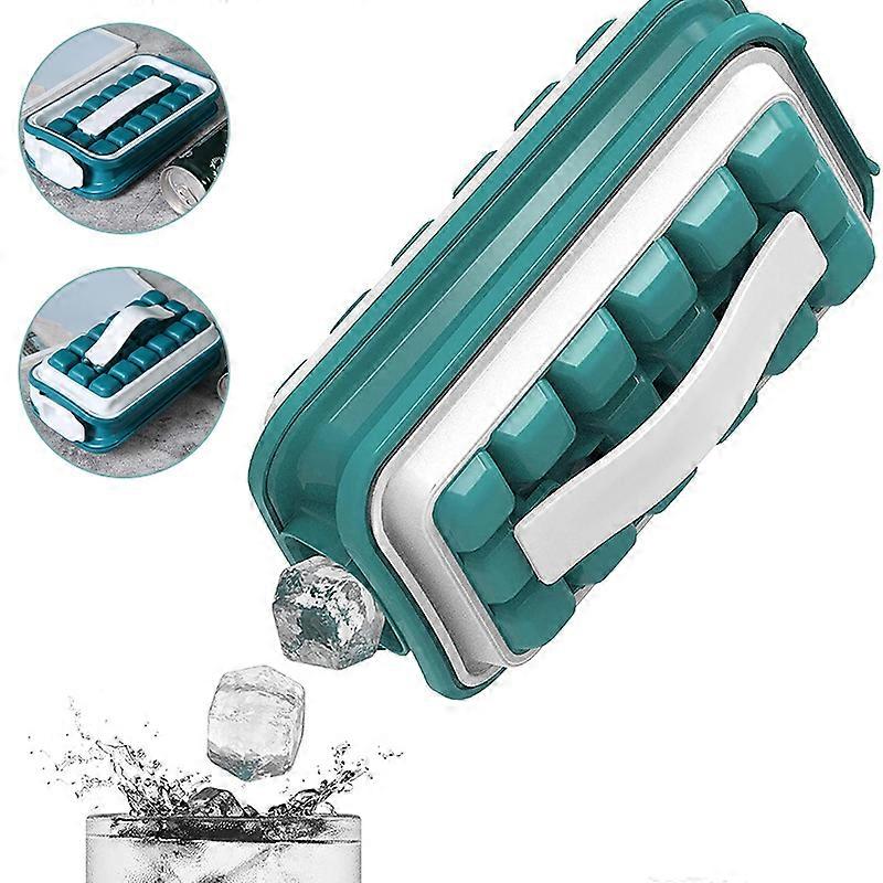Foldable Ice Ball Maker 2 In 1 Multi-functional Ice Hockey Storage Box Outdoor Portable Cooler Silicone 36 Grid Ice Cube Mold