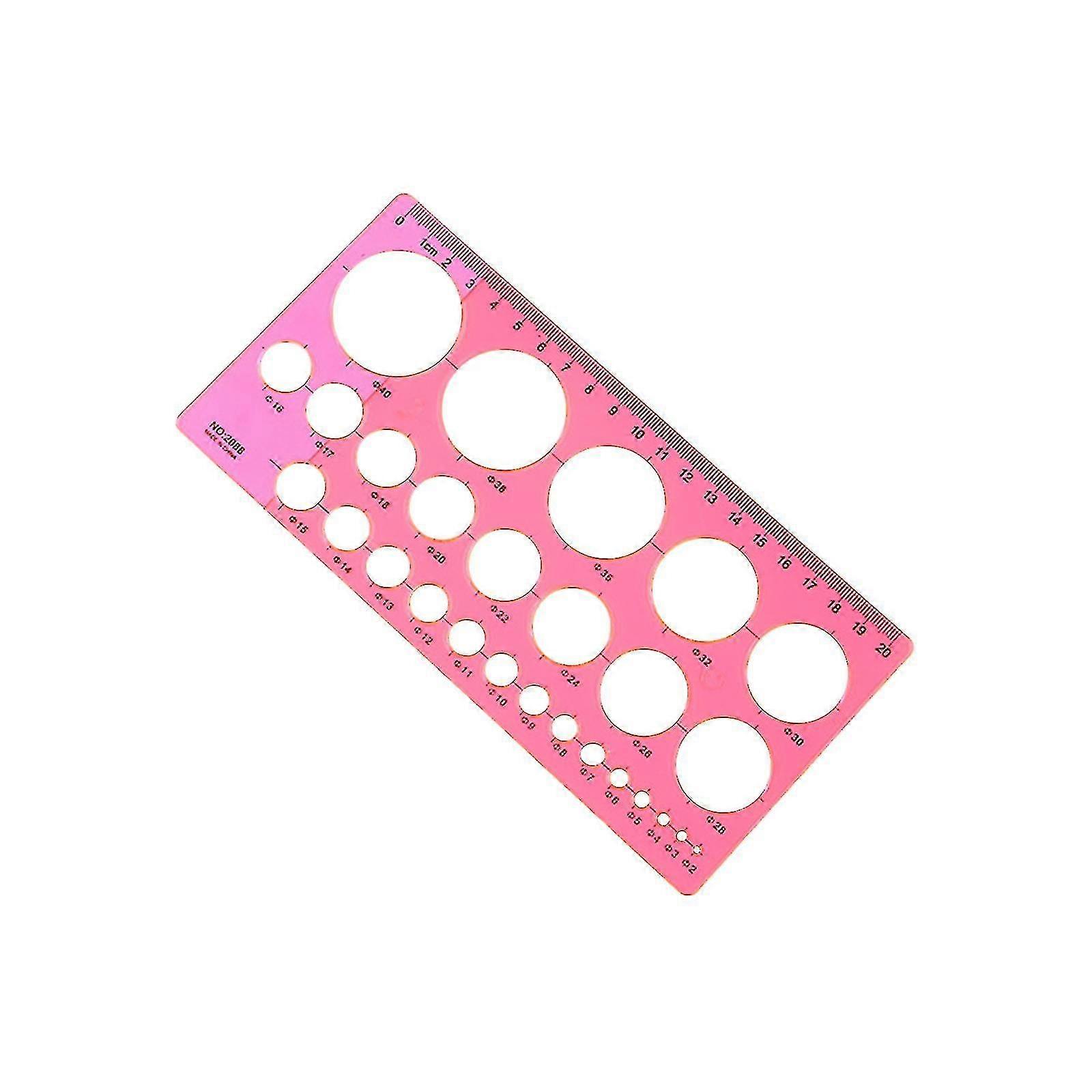 Furniture Template Geometry Measuring Tool Ruler Circle Stencil Drawing Tools  Pink