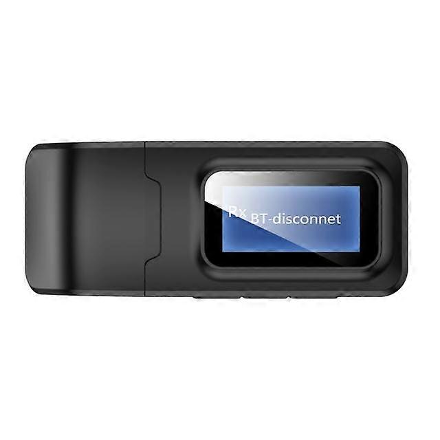 Bluetooth 5.0 Receiver Transmitter Wireless Audio Adapter With EDR LCD Display 3.5MM 3.5 AUX for Car PC Headphones Mic TV