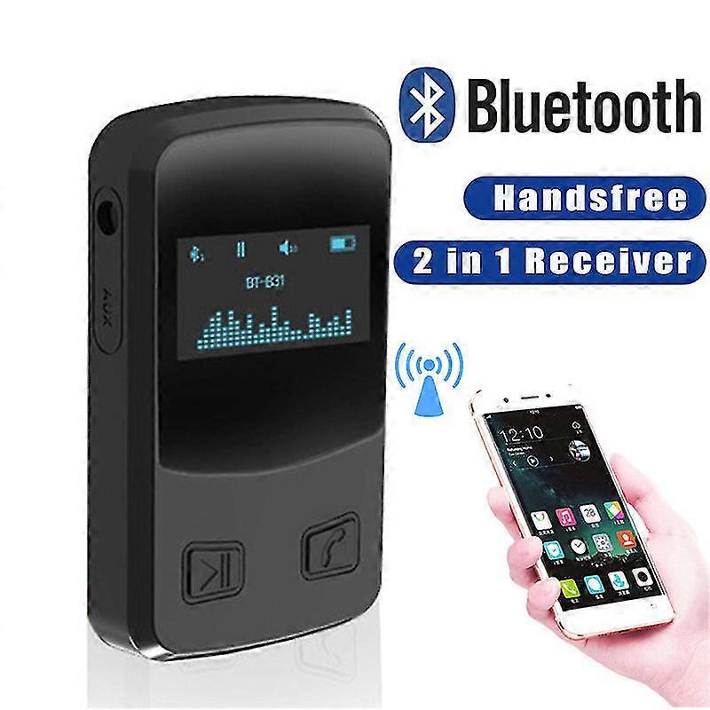 Oled Bluetooth 5.0 Receiver Back Clip Wireless Audio Adapter For Mobile Phone Tv Car Home Audio Music Transmitter