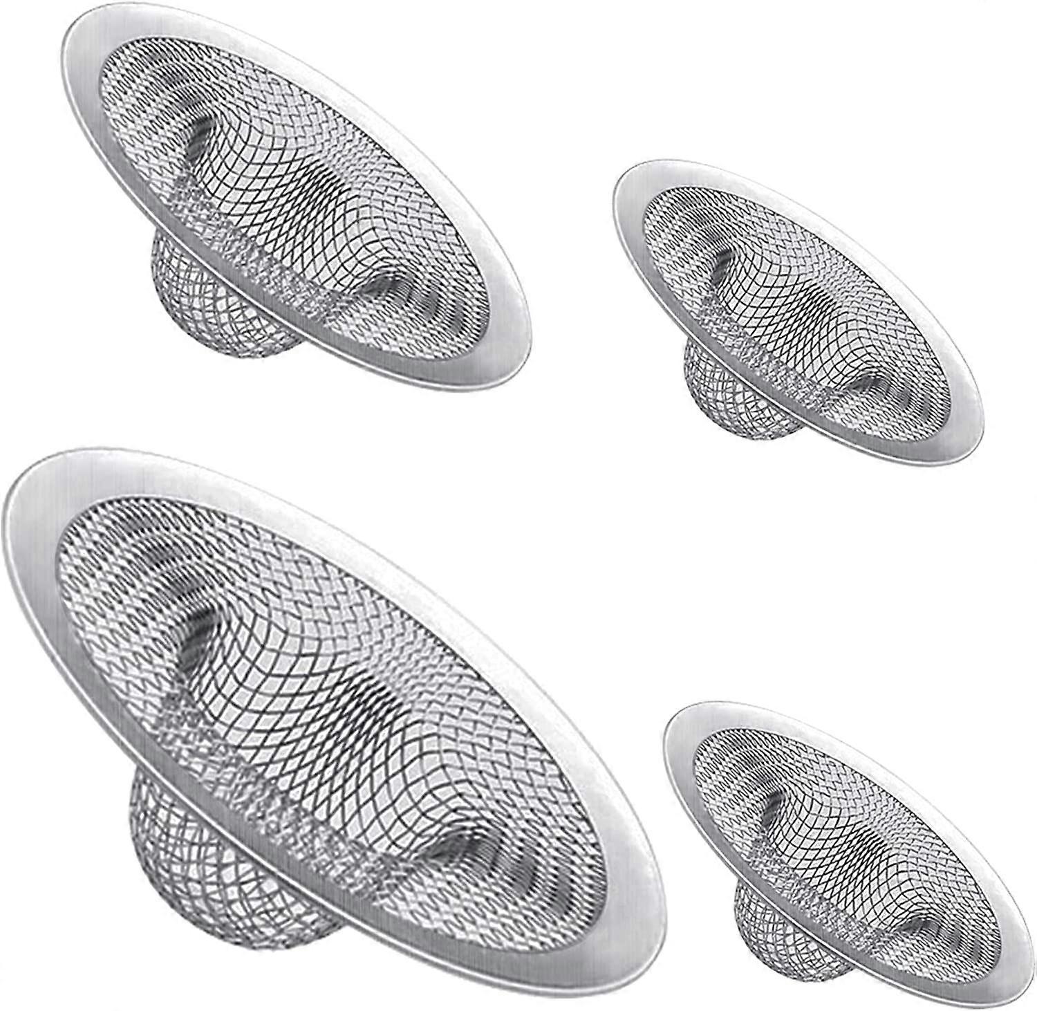 4PCS Stainless Steel Kitchen and Bathroom Sink Strainer Set