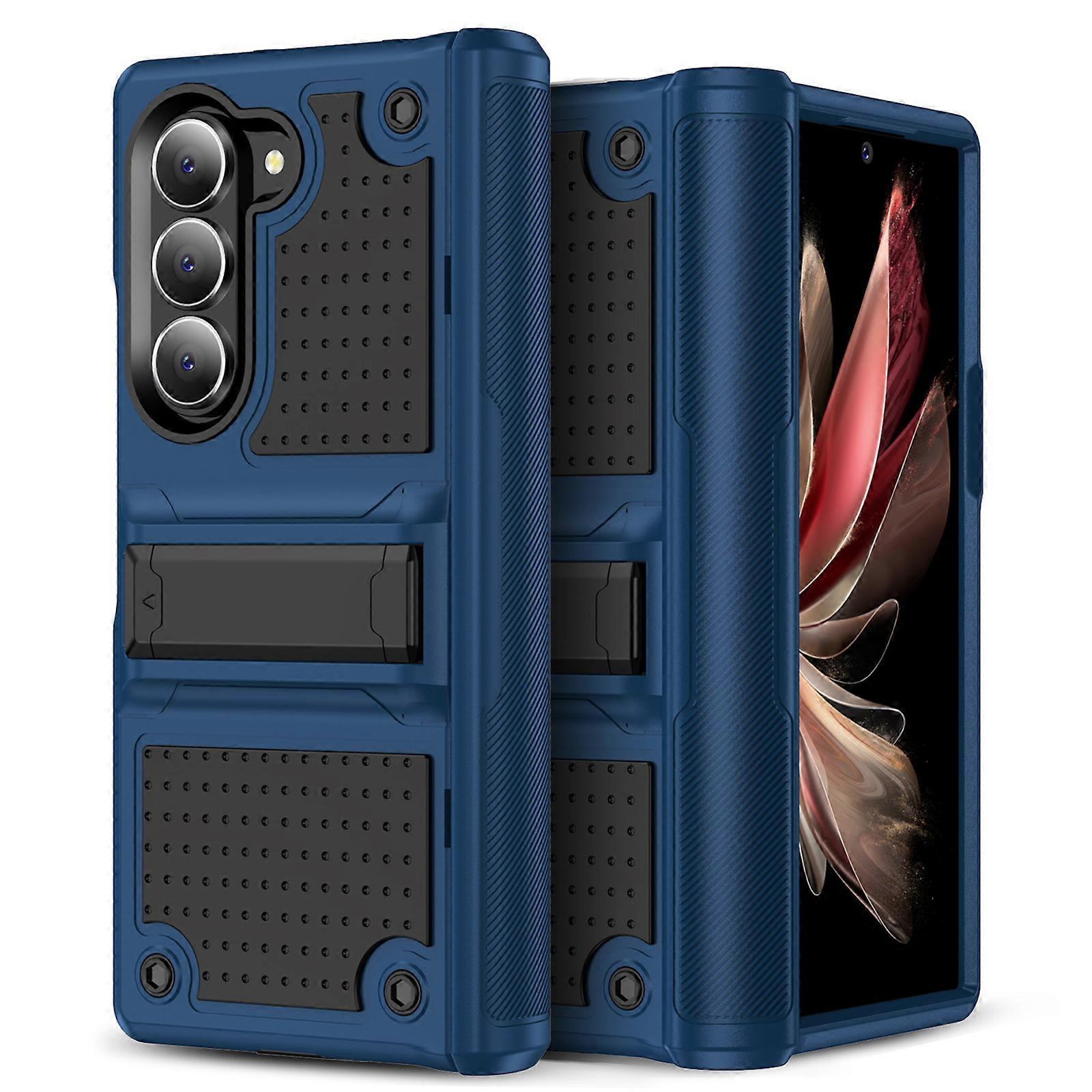 for Samsung Galaxy Z Fold 6 Case with Kickstand, Slim Fit Shockproof Durable Hard PC Soft TPU Cover Case for Samsung Galaxy Z Fold6