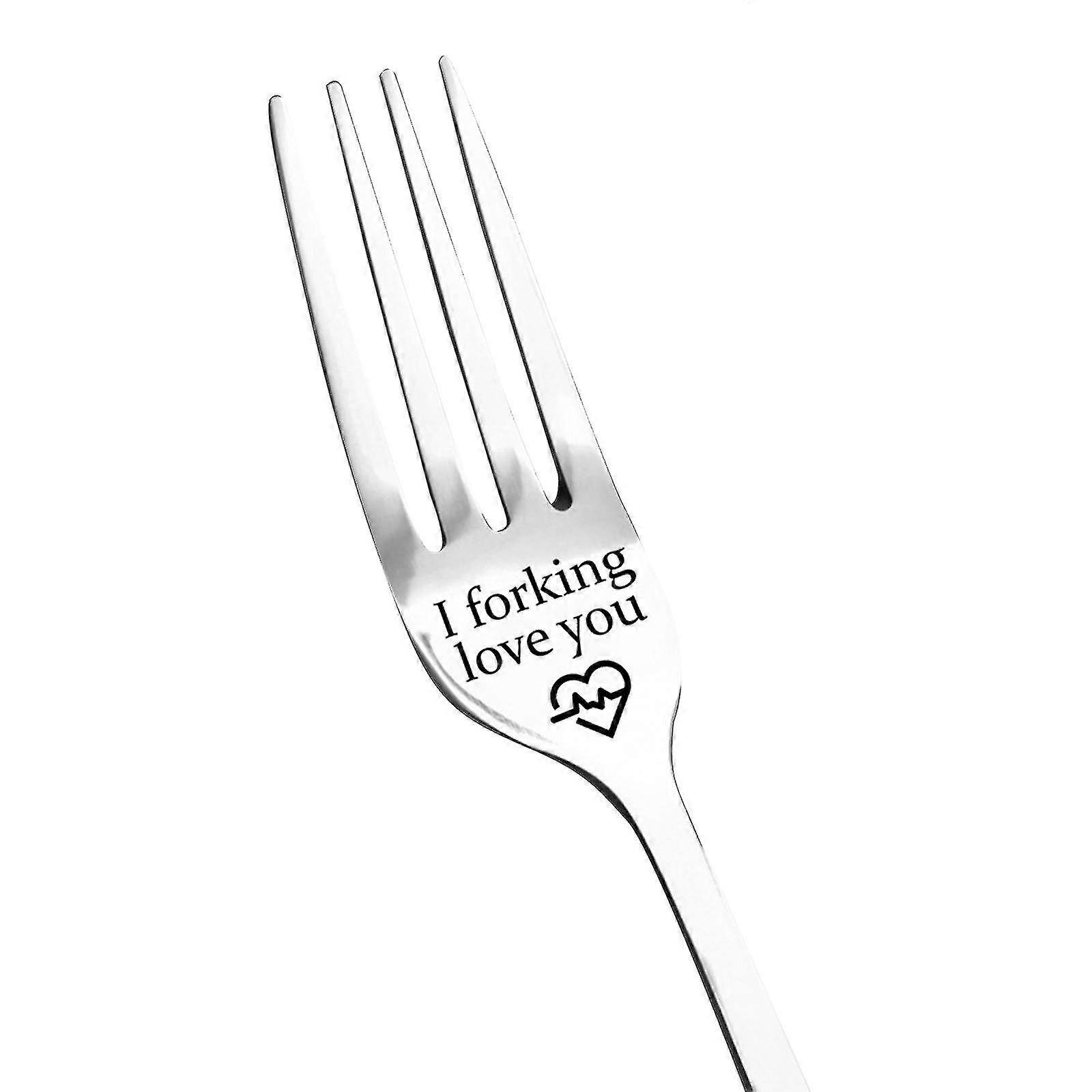 I Forking Love You Engraved Fork  Present