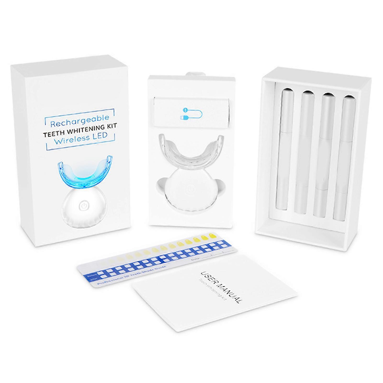 Pro Teeth Whitening Kit with LED Accelerator Light, Home Dental Whitening System Fast Teeth Whitener Gel Effective Remove Stains