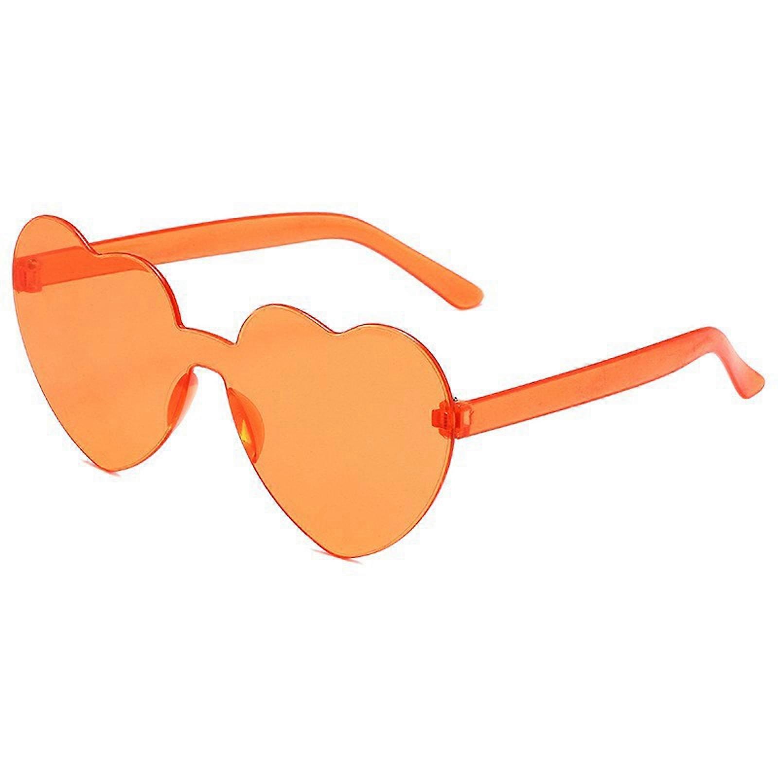 Μάρκα 2023 Love Heart Shape Γυαλιά ηλίου Διάφανος φακός Rimless Festival Γυαλιά Φόρεμα Πάρτι HOT
