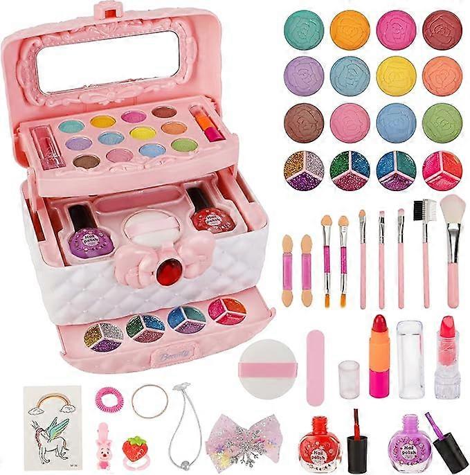 Dětská make-up sada pro dívky, omyvatelná a netoxická make-up sada