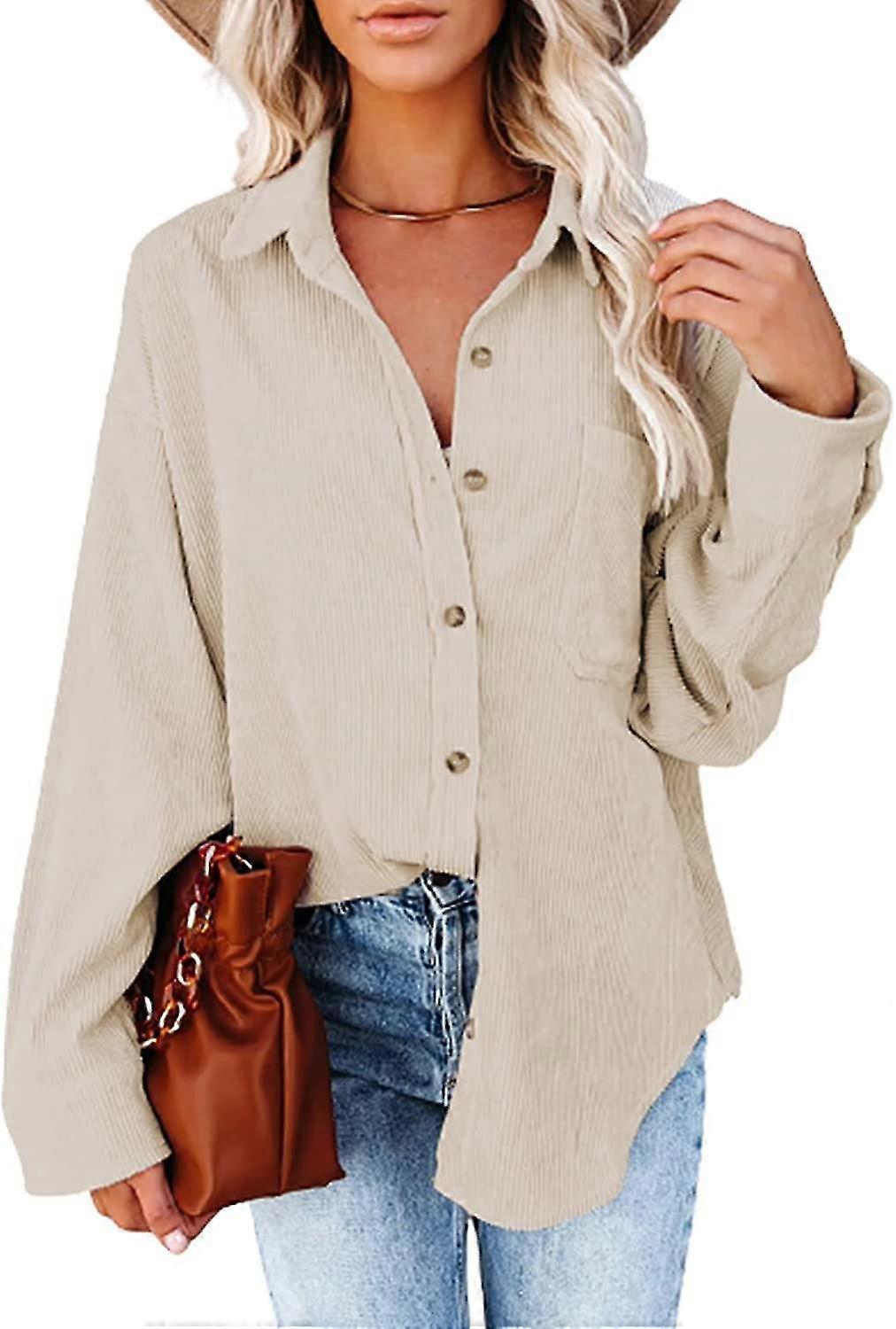 Wash$womens Corduroy Button Down Shirt Is With High- Fa