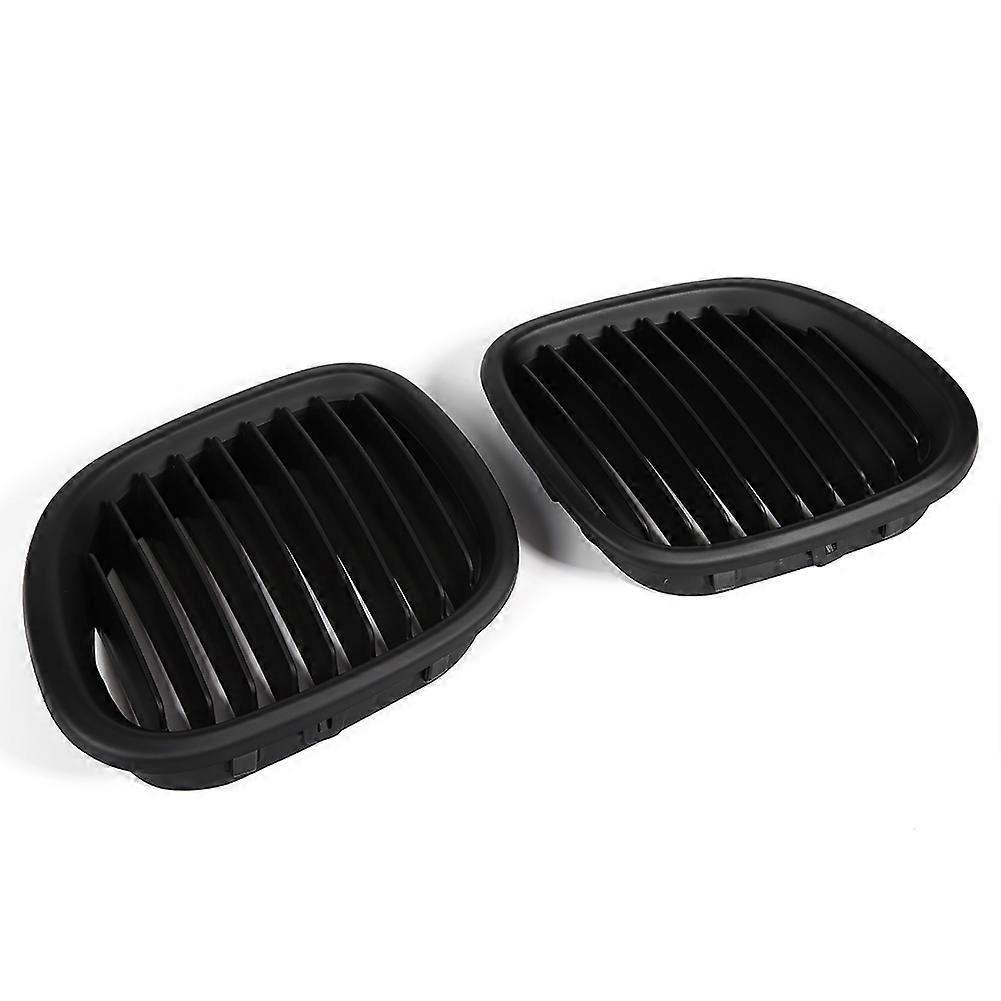 2pcs Car Front Bumper Kidney Grill Single Slat Grille Parts Car Bumper ...