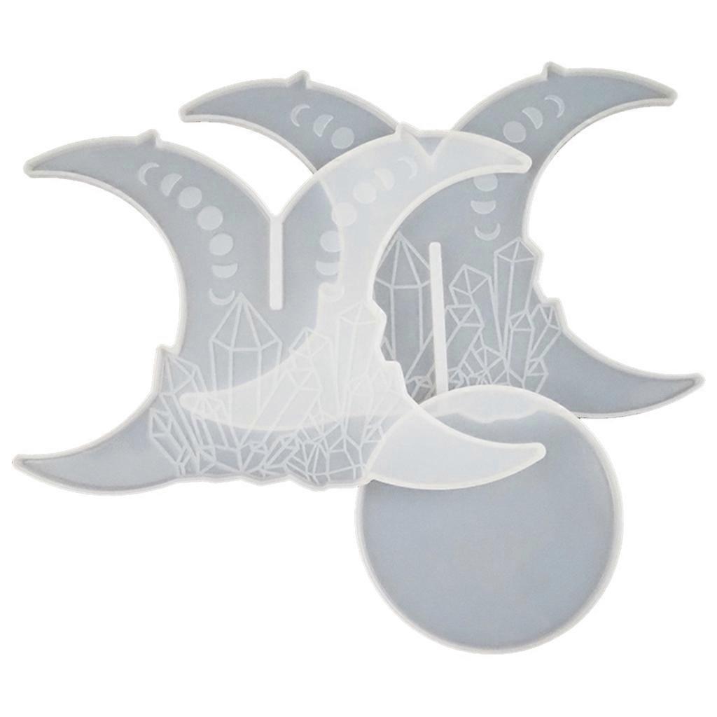 Handmade DIY Rack Mold Castle Lunar Eclipse Flower Pot Stand Epoxy Resin Mold