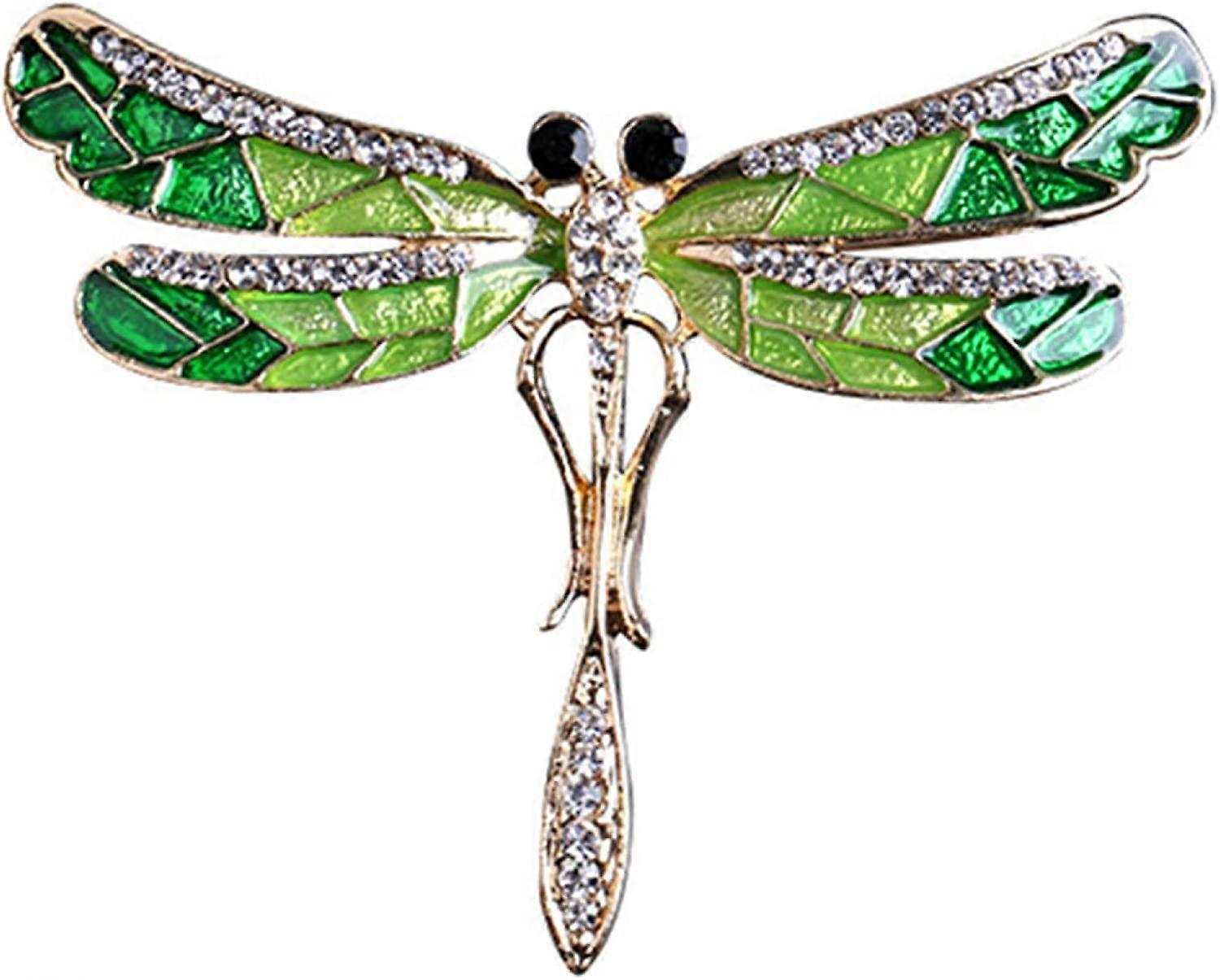 بروش دبوس، أزياء المرأة اليعسوب لامعة حجر الراين بروش دبوس هدية للنساء الفتيات مجوهرات وشاح التبعي