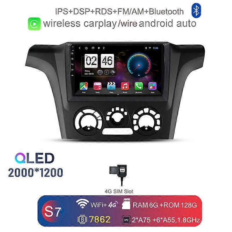 2K 2000*1200 Carplay Auto Android 12.0 8G+128G Car DVD Player GPS WIFI Bluetooth RDS Radio For Mitsubishi Outlander 1 2002 -2008