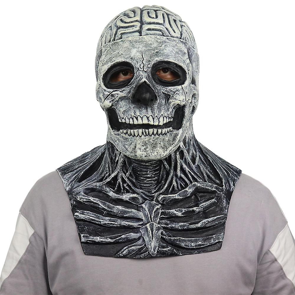 Creepy Skull Masque Reusable Latex Headgear Halloween Cosplay Costume Props For Festival Party Masquerade