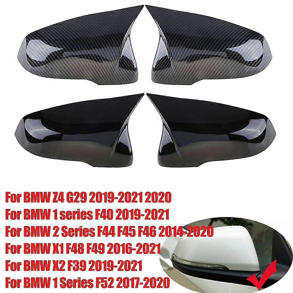 Fresh_eyes*2020 Carbon Fiber Style Mirror Cover Caps For BMW X1 F48, X2 F39 & Toyota GR Supra - Clip-On