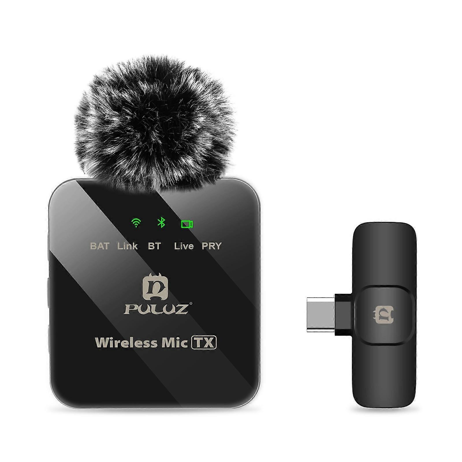 Wireless Lavalier Noise Reduction Reverb Microphones for Smartphones, Type-C Receiver and Microphone