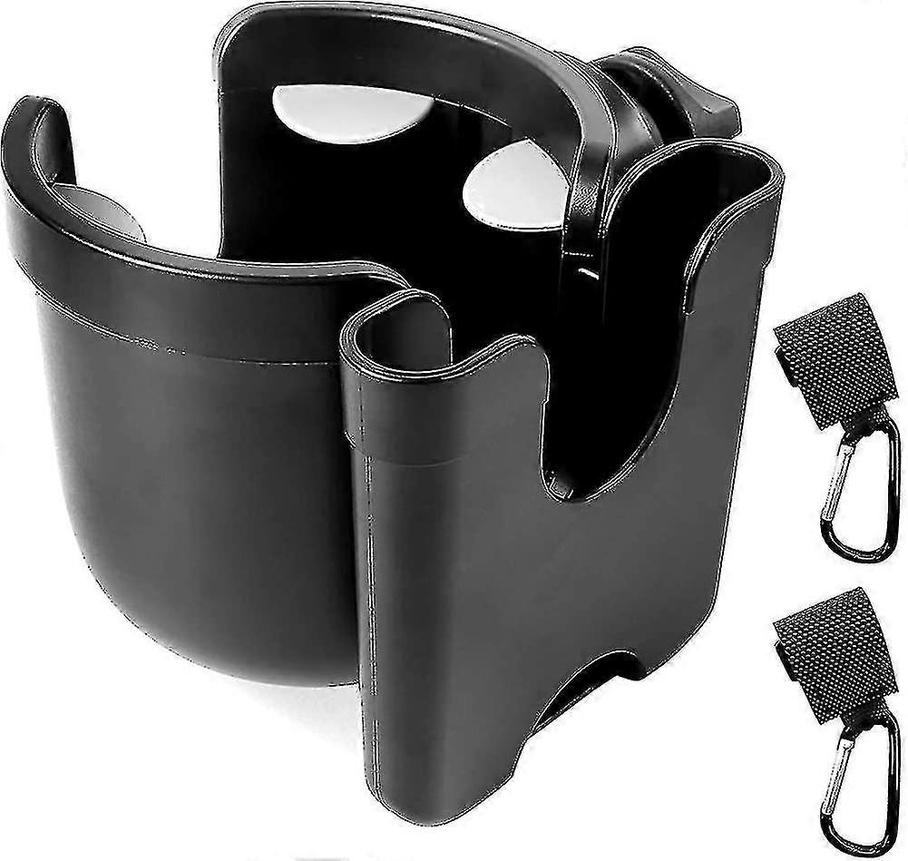 Universal Pushchair Cup Holder. 2 In 1 With Phone Holder 360 Degree Rotatable