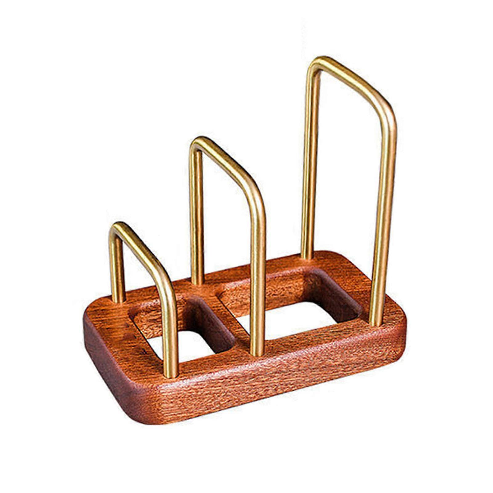 Kitchen Chopping Board Rack with Wood Base Multi Layer Design Stable Pot Lid Holder Baking Pan Storage Organizer