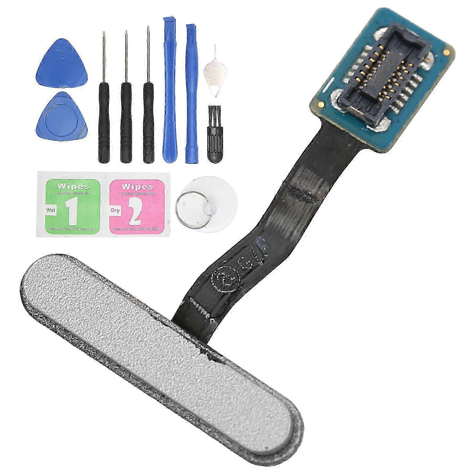 Home Button Cable Phone Fingerprint Touch Identification Flex Cable for S10E G970 ReplacementSilver